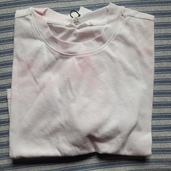 NIAKnit Tie Dye Cropped Crew Neck Coordinating Tee,XS - Picture 2 of 2